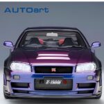 AUTOART 1/18 2005 nissan skyline gt-r r34 z-tune, midnight purple - Image 4