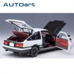AUTOART 1/18 toyota sprinter trueno ae86 “project d”, white/black - Image 2
