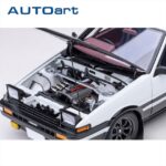 AUTOART 1/18 toyota sprinter trueno ae86 “project d”, white/black - Image 4