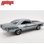GMP 1/18 1970 plymouth gtx drag car bardahl al young, grey-blue - Image 2