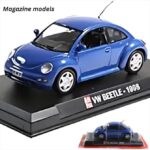 Magazine Models 1/43 1998 volkswagen new beetle, blue