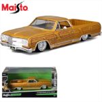 Maisto 1/24 1965 chevrolet el camino lowrider, gold/silver