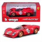 Bburago 1/24 - 1967 Ferrari 330 P4 #23 Winner 24h Daytona - Red Diecast