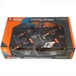 Bburago 1/43 Set Of 4 Mclaren #4 Lando Norris - Black Orange White