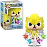 Funko Pop! Plus: Sonic the Hedgehog - Super Sonic with Emeralds Flocked Special Edition #1059 Vinyl