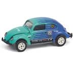 GreenLight 1/64 1952 volkswagen split window beetle - falken *club vee-dub series 20*, blue/green - Image 2