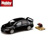 HOBBY JAPAN 1/64 mitsubishi lancer gsr evolution 8 with engine display model, black mica