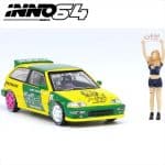 Inno Models 1/64 2019 honda civic ef9 *no good racing* osaka auto messe including figure.