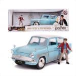 JADA Harry Potter Hollywood Rides Diecast Model 1/24 1959 Ford Anglia with Figure