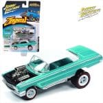 Johnny Lightning 1/64 johnny lightning street freaks - 1962 Chevy Impala Coupe  - Green  White Top