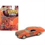 Johnny Lightning 1/64 1969 dodge charger, weathered orange with faded graphics