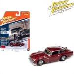 Johnny Lightning 1/64 1966 aston martin db5, rossa rubina chiara metallic rose