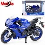 Maisto 1/18 2021 yamaha yzf-r1, blue/grey