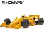 Minichamps 1/43 1987 lotus honda 99t ayron senna, 1st win monaco gp 1987, dirty version, yellow - Image 2