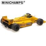 Minichamps 1/43 1987 lotus honda 99t ayron senna, 1st win monaco gp 1987, dirty version, yellow - Image 3