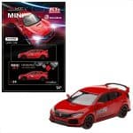 Mini GT 1/64 2018 honda civic type r fk8 time attack, black/red
