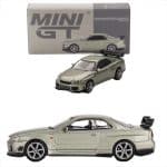 Mini GT 1/64 1999 nissan skyline gt-r r34 tommykaira r-z, grey