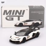 Mini GT 1/64 2022 lamborghini aventador svj 63 bianco asopo, white/black