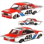 Mini GT 1/64 kaido house datsun 510 pro street bre510 v2 #46, red/white/blue with 8 spoke rims