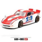 Mini GT 1/64 nissan fairlady z kaido gt omori works, white/blue/red