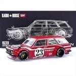 Mini GT 1/64 datsun kaido 510 wagon carbon fiber v2, red - Image 3