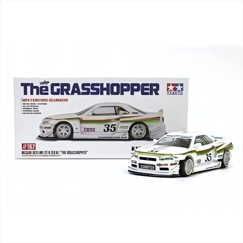 Mini GT 1/64  KAIDO HOUSE 1:64 NISSAN SKYLINE GT-R R34 X TAMIYA THE GRASSHOPPER V1 1999