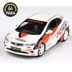 PARA64 1/64 2007 honda civic type r fn2, white/red race livery left hand drive
