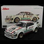 Schuco 1/18 porsche 934 rsr vaillant #6, red/green/white