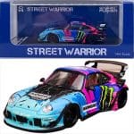 Street Weapon 1/64 Porsche 993 RWB Monster Energy painting Hoonigan #Diecast car