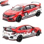 Tarmac 1/64 2017 honda civic type r fk8 nasa #18 25 hours of thunderhill, red/white