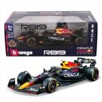 Bburago 1/18 - Red Bull Formula 1 RB19 Helmet #1 Max Verstappen F1 - Blue Diecast Drivers Champion