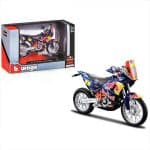Bburago 1/18 - Reb Bull KTM 450 Rally Dakar Rally Diecast #01 - Blue Orange Yellow