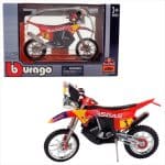Bburago 1/18 - Reb Bull KTM GASGAS RX450F Dakar 2023 Diecast #01 - Blue Red Yellow