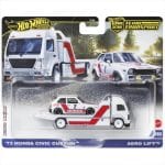 Mattel Hot Wheels: Premium Team Transport 1/64 - 1973 Honda Civic Custom Aero Lift Truck white red