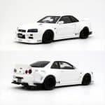 OTTOmobile  1/18 NISSAN SKYLINE GT-R BNR34 BY KRC PEARL WHITE QX1 2019