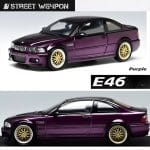 STREET WEAPON 1/64 bmw e46 with bbs rim, purple
