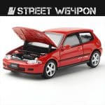 STREET WEAPON 1/64 honda civic eg6, red - Image 2