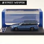 STREET WEAPON 1/64 nissan r34 wagon with carbonfibre hood, blue