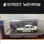 STREET WEAPON 1/64 toyota ae86 with green hood, white/green