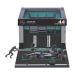 BBURAGO 1/43 2023 mercedes-amg w14 #44 lewis hamilton, e performance petronas formula one team, pit