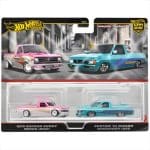 Mattel Hot Wheels Premium: 2 Pack 1/64 – 1975 Datsun Sunny Truck B120 And 1993 Custom Nissan Hardbod