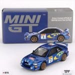 MINI GT 1/64 1998 subaru impreza wrc98 #3 rally monte-carlo 3rd place, blue/yellow
