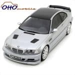 OTTOMOBILE 1/18 2001 bmw e46 m3 gtr *resin series*, street titan silver metallic 354