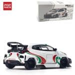 Pop Race 1/64 pandem gr yaris, rally livery, white/green/red - Image 2