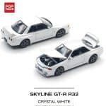 Pop Race 1/64 nissan skyline gt-r r32, crystal white - Image 2
