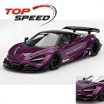 Top Speed 1/18 2023 mclaren 720s lb-works, purple