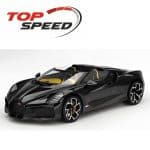 Top Speed 1/18 2023 bugatti w16 mistral, mistral black