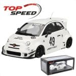 Top Speed 1/18 2024 fiat abarth 595 lb-works x abas works, gara white