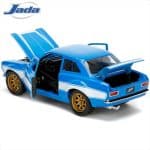 JADA 1/24 Fast And Furious Brians Ford Escort RS2000 MK1 blue white #99572 - Image 2