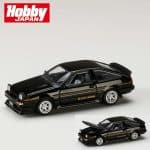 HOBBY JAPAN 1/64 toyota sprinter trueno gt apex ae86 black limited jdm style, black
